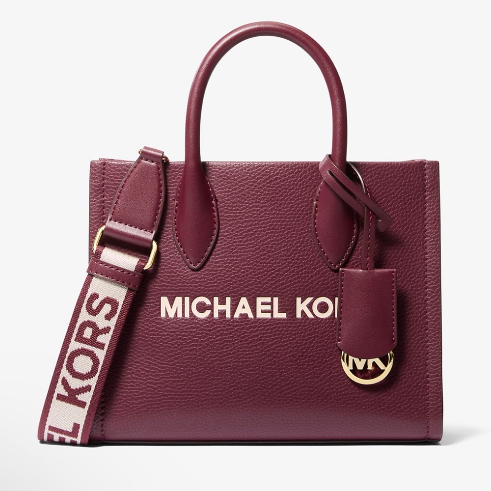 Michael Kors Mirella Small Pebbled Leather Crossbody Bag
Oxblood 
NWT